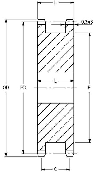 Звездочка PHS 50-1DSAH24
